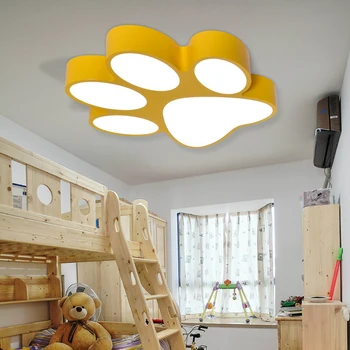 Šiuolaikinės kūrybos dažų spalvinga geležies vaikų, miegamojo, LED apšvietimas, namų puošybai arcrylic pėdsaką dizainas lubų lempa