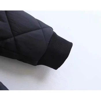 Žiemos ilgos, paltai ir striukės moterims 2019 m. Pavasarį moterų kailis atsitiktinis juoda bombonešis striukė moterims pagrindinio striukės kišenės užtrauktuką outwear