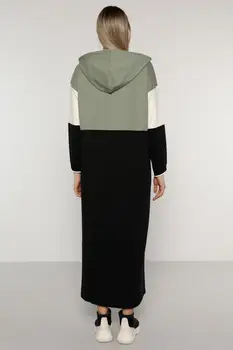 Žiemą Moterys ilgomis Rankovėmis Suknelė didelis dydis gobtuvu juoda Medvilnė Modelis Hijab Musulmonų Turkija Dubajus Vasaros abaja Laisvalaikio Drabužiai 2021