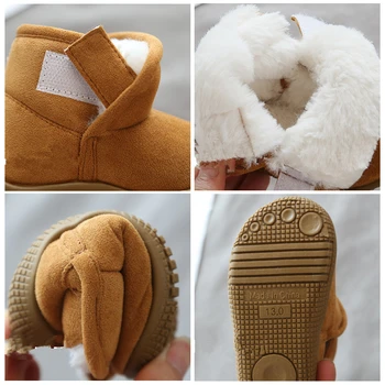žiemos kūdikių medvilnės batai vaikiški medvilniniai bateliai, minkšti, apačioje, šilta, vaikiška avalynė kūdikių sniego batai