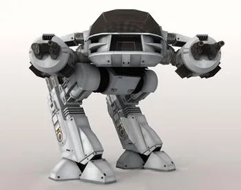 1:10 Mastelis Robocop ED-209 klasikinis robotas, popieriniai vertus, 