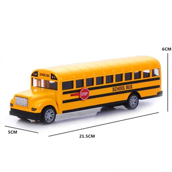 1:16 Vaikų Mokyklos Autobusas Žaislas Lydinio Traukti Atgal Diecast SUSTABDYTI Automobilio Modelio Aukštos Kokybės Modeliavimas Žaislas Automobilis Berniukas Gimtadienio proga TY0488