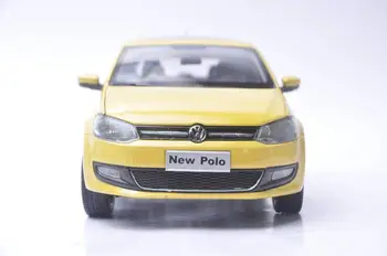 1:18 Diecast Modelis Volkswagen Naujas VW Polo 2012 Geltona Hečbekas Lydinio Žaislas, Miniatiūrinių Automobilių Kolekcija Dovanos