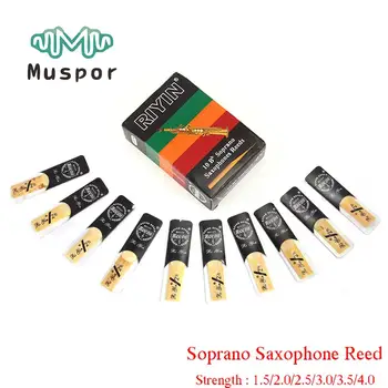 10 Pak Bb Soprano Sax Saksofonas Nendrių Stiprumo 1.5 2.0 2.5 3.0 3.5 4.0 Sopranas Saksofonas Nendrės Woodwind instrumentų priedai