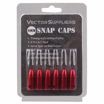 10 Pakuočių Vector Optics Medžioklės Kasetė Tuščių Šovinių Snap Caps 9mm su Sling už Gunsmithing ir Mokymas Saugos Praktika