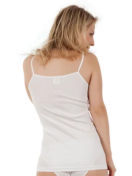 %100 Medvilnės Premium Nėrinių Kaklo Undershirt Moterims - Singlet Tank Top Vest Mergina Dirželiai Rankovių Atsitiktinis Ponios Singlet Vest