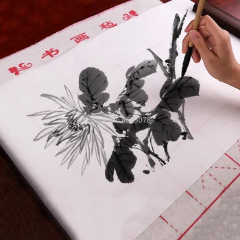 100vnt/daug Ryžių Popieriaus Pusiau Raw Xuan Popieriaus Kaligrafijos, Tapybos Kūrimo Kinų Tapybos Popieriaus Specialios MediumBrush rašomasis Popierius