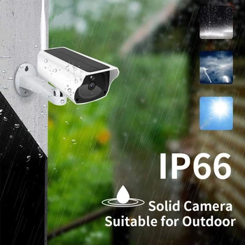 1080P Belaidžio Saulės Kamera, Apsaugos Kamera, WiFi Baterija Lauko IP Kamera su Saulės Skydelis Nuotolinio Peržiūrėti PIR Namo Saugiai