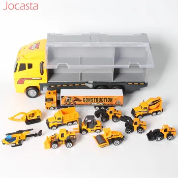 12 1 Lydinio Automobilių Žaislas Mini Diecast 1:64 Metalinės Konstrukcijos, Transporto priemonės Žaislas Automobilio Modelio Projektavimas Sunkvežimis Automobilio Žaislai Berniukams Dovana Vaikams [