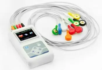 12 Kanalų TLC5000 24 Valandas EKG Holter su skystųjų KRISTALŲ Ekranas EKG Stebėsenos Sistemą, Širdies ritmą Testeris Namų gydytojas EKG Monitorius
