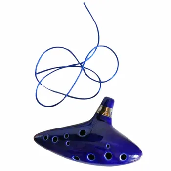 12 Skylę Keramikos Ocarina Priemonė Keramikos Alto C Legend Of Zelda Fleita Mėlynos Spalvos Mini Muzikos Instrumentas Ocarina Naują Atvykimo