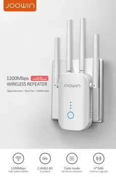 1200Mbps Belaidžio Wifi extender Wifi Kartotuvas/Router Dual Band 2.4&5.8 GHz 4*3dbi Power Antena ilgo Nuotolio Signalo Stiprintuvas