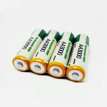 12pcs/daug Didelės talpos 3000mAh 1.2 V AA įkraunamos baterijos vaikų žaislai AA NiMH įkraunamos baterijos