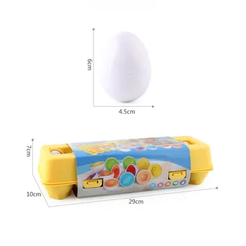 12pcs/set Modeliavimas Kiaušinių Žaislas Smart Kiaušinių Atitikimo Susukti Dovanos Įdomu Vaikams Švietimo Kiaušinių Y0Z4