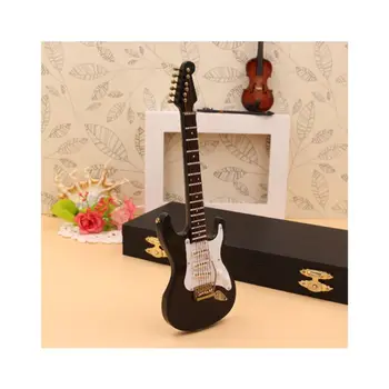 14cm Mini elektrine Gitara Modelio Miniatiūra Guitarra Replika Dovana su Byla Stovas NAUJAS