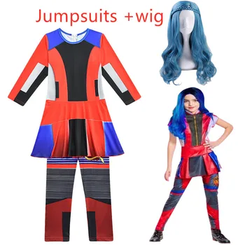 15 Mergaitė Cosplay Kostiumų Palikuonys 3 Evie anime Cosplay Kostiumų Jumpsuits Helovinas Karnavaliniai Kostiumai Vaikams