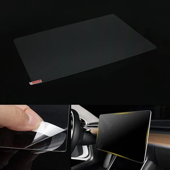 15 colių jutikliniu ekranu Už Tesla Model 3 Automobilių Navigacijos Jutiklinis Ekranas Skaidrus Raštas 9H Anti-Glare 0,3 mm Grūdintas Stiklas
