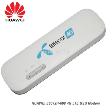 150Mbps HUAWEI E8372 E8372H-608 4G LTE Mobiliojo ryšio WiFi Hotspot USB Wingle Paramos LTE FDD B1, B3, B5, B7 B28