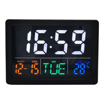 1PC Elektroninės Pratybos Skaitmeninis Laikrodis-Žadintuvas Laiko Temp Kalendorius Drėgmės Naktiniai Laikrodis Office Home Apdaila