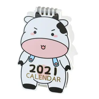 1Pc Žavinga Karvių Kalendorius 2021 Kalendorius Stalo Kalendorius Ritė Kalendorius