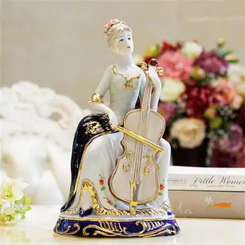 1pc Keramikos, Rankdarbių Porceliano Dekoravimo Darbalaukio Moterų Statulėlės Ornamentu Amatų Porceliano Puošmena Moterų Papuošalai