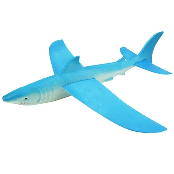 2 VNT Putų Lėktuvo Vertus Pradėti Mesti Lėktuvo Žaislas Sklandytuvas Orlaivių Inercinės Putų Ryklys Plokštumos Žaislo Modelis Vaikams, Žaislai