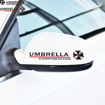 2 X Umbrella Korporacijos Atspindintis galinio vaizdo Veidrodis Automobilio Lipdukas, Decal Aksesuarai 