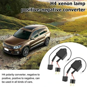 2 x LED Poliškumas Konverteris Neigiamas Jungiklis Panaudoti Adapteris H4 Xenon Lempos Automobilių LED Apkrovos Rezistorius, Atvirkštinis Poliškumas Keitikliai