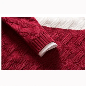 2018 m. naujai Atvykusių vyrų megztinis Žiemą Prekės Paprastas Plonas Spalva Metrosexual mozaikos spalvų megztiniai atsitiktinis twist Megztinis (Puloveris)