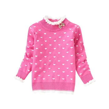 2018 mados mergaičių megztiniai storas megztinis 2-12years vaikų drabužių K5108