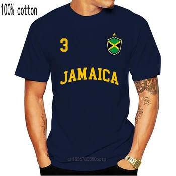 2019 Vasaros Mados Jamaica Marškinėliai Skaičius 3 ATGAL Soccers Jamaikos Vėliavos Marškinėliai