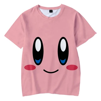 2019 karšto AKTO Žaidimą Kirby Naujas 3D spausdinimo Vaikų vasaros o-kaklo tees vaikams, trumpomis Rankovėmis aukštos kokybės confort marškinėlius