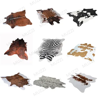 2019 mados karvės odos kilimas zebra juostele kilimų baltasis tigras, leopardas dirbtiniais odos, kailio willy black bear kilimėlis avių Pagalvėlė