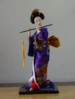 2019 naujas Statuette Etninės Japonų Geiša Lėlės Kimono Lėlės Gražuolė Mergina, Panele, Surinkimo Namų Puošybai Miniatiūrinės Figūrėlės