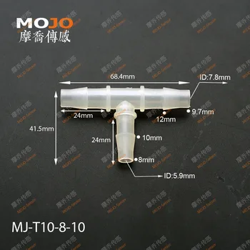 2020 Nemokamas pristatymas!! MJ-T10-8-10 Mažinant kelis tee žarnos jungtis 10 mm iki 8mm spygliuota tipo jungtys (10vnt/daug)