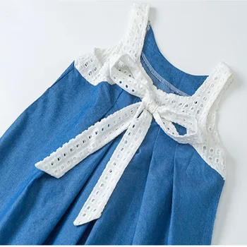 2020 džinsus mergaičių suknelė šalis baby girl teen girl vasaros suknelė 10 12 8 14 16 metų amžiaus vaikų suknelė