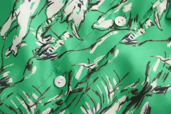 2020 m. Pavasarį, Vasarą, Naujų Priedų Dramblys žalia Spausdinti zaraing moterų palaidinė Marškinėliai sheining vadiming moterų plius dydžio Marškinius XDN9427