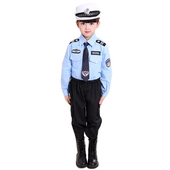 2020 m. Vaikų Dienos Berniukai Policijos Pareigūnas Policininkas Cosplay Kostiumai Helovyno Karnavalas Vaikams Dexury Detektyvas Karinę Uniformą Kariuomenės Kombinezonas