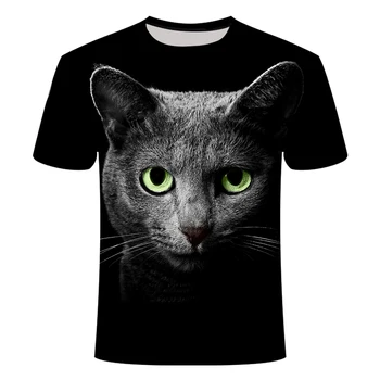 2020 mados naujų cool T-shirt vyrams ir moterims 3D T-shirt spausdinimas dviejų kačių trumparankoviai vasaros marškinėliai T-shirt marškinėliai spausdinimas T-sh