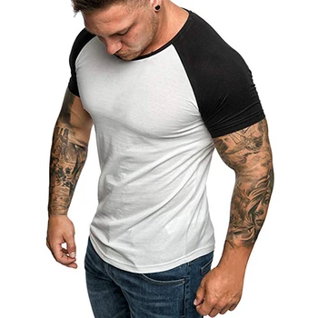 2020 metų Vasaros Prekės Rūbai vyriški trumpomis Rankovėmis Apvalios Kaklo marškinėliai Atsitiktinis Beisbolo Marškinėlius Vyrų Slim Tee Viršūnes Streetwear Plius Dydis