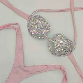 2020 venera atostogų seksualių moterų bikini komplektas diamond maudymosi kostiumėliai, bling akmenys, maudymosi kostiumą, kalnų krištolas paplūdimio biquini