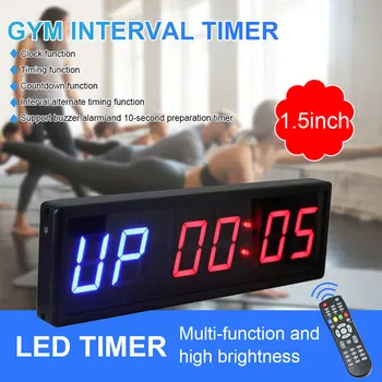 2021 Naujas LED Intervalo Laikmatis Laikrodis Skaitmeninis Atgalinės atskaitos Laikrodis, Chronometras su Nuotolinio Fitneso LED Intervalo Laikmatis Laikrodis, Chronometras