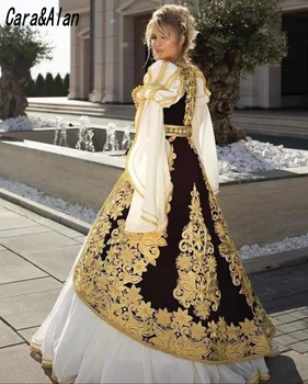 2021 Tradicinių Kosovo ir albanijos Fragmentais Rankų darbo Prom Dresses Siuvinėjimo Sudegintasis Rankovėmis vakarinę Suknelę vestidos formales