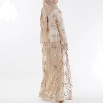 2021 Vasaros Abaja Dubajaus Moterų Ilgai Blizgučiais Nėrinių Akių Kimono Megztinis Musulmonų Suknelė, Hijab Kaftan Abayas Turkijos Islamo Apranga