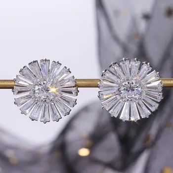 2021 naujas prabangus Saulėgrąžų 925 sterlingas sidabro earings moterims lady jubiliejų dovana, papuošalai urmu parduoti E5894