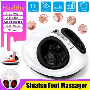 220V Elektros Antistress 3D Shiatsu Minkymo Oro Slėgio Foot Massager Infraraudonųjų spindulių Pėdų Priežiūros Mašina Šildymo Terapijos Aparatas