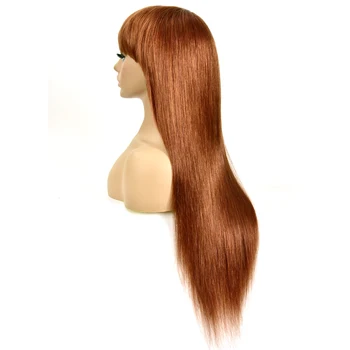 28 30 colių ilgio plaukų perukas ombre ruda tiesiai žmogaus plaukų perukas su kirpčiukais #33 medaus šviesūs Brazilijos plaukų perukas perukai moterims