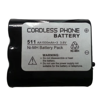 2VNT 3,6 V 1500mAh Namų Telefono Baterija už Panasonic P511 P-P511 PP511 P-P511A ER-P511 HHR-P402