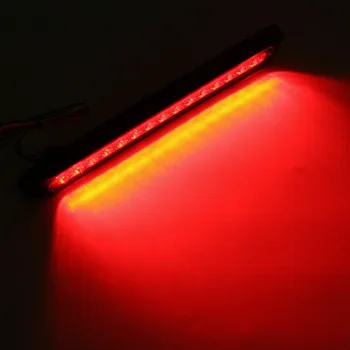 2vnt 15 LED Raudonas LED Šviesos Juosta Juostos Atstumas Šoninis Gabaritinis Žibintas Stop Įjungti Liekamosios Stabdymo Lengvųjų Automobilių Reikmenys, Automobilių Priekabos Sunkvežimių