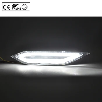 2vnt Aišku, LED Šoniniai Gabaritiniai Žibintai Posūkio Signalo Lemputė (Amber)LED Veikia šviesos/Pozicijos žibintas(baltas), Už 